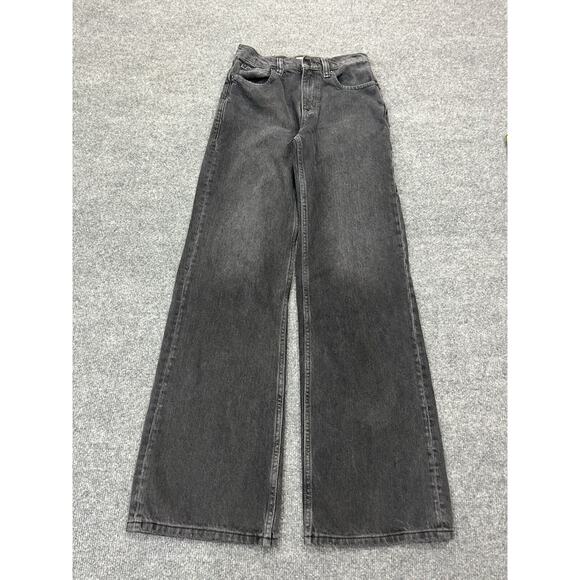 We The Free Tinsley Baggy High Rise Straight Leg Jean 24 90s Grunge Washed Black - Picture 1 of 15